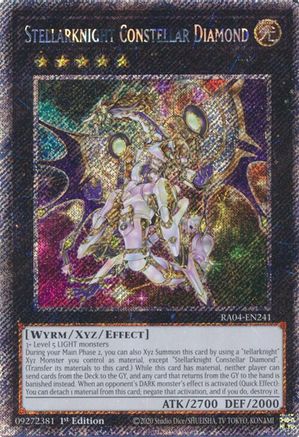 Stellarknight Constellar Diamond (Platinum Secret Rare) (RA04-EN241) - Quarter Century Stampede Platinum Secret Rare 1st Edition
