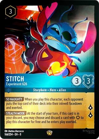 Stitch - Experiment 626 - 166/204 - Legendary Cold Foil