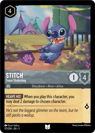 Stitch - Team Underdog - 171/204 - Uncommon Cold Foil