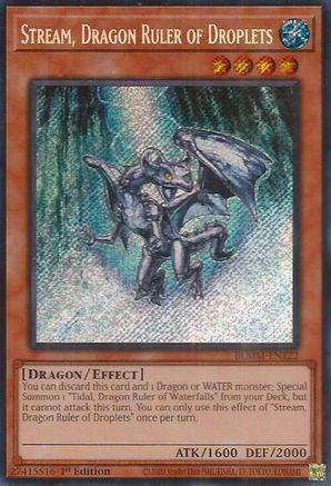 Stream, Dragon Ruler of Droplets (BLMM-EN122) - Battles of Legend: Monster Mayhem Secret Rare 1st Edition