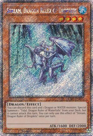 Stream, Dragon Ruler of Droplets (Platinum Secret Rare) (RA03-EN255) - Quarter Century Bonanza Platinum Secret Rare 1st Edition