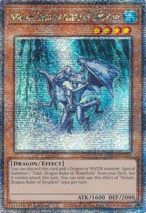 Stream, Dragon Ruler of Droplets (Quarter Century Secret Rare) (RA03-EN255) - Quarter Century Bonanza Quarter Century Secret Rare 1st Edition