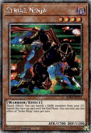 Strike Ninja (Platinum Secret Rare) (RA03-EN131) - Quarter Century Bonanza Platinum Secret Rare 1st Edition