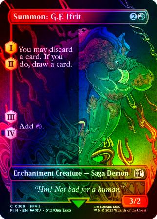 Summon: G.F. Ifrit (Borderless) - 0369 - Foil