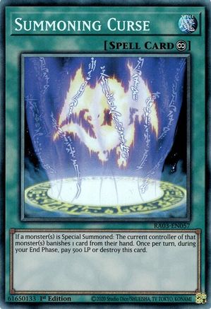 Summoning Curse (PCR) (RA03-EN057) - Quarter Century Bonanza Prismatic Collector's Rare 1st Edition