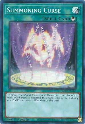 Summoning Curse (RA03-EN057) - Quarter Century Bonanza Super Rare 1st Edition