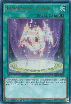 Summoning Curse (UR) (RA03-EN057) - Quarter Century Bonanza Ultra Rare 1st Edition