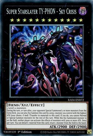 Super Starslayer TY-PHON - Sky Crisis (PCR) (RA04-EN072) - Quarter Century Stampede Prismatic Collector's Rare 1st Edition