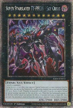 Super Starslayer TY-PHON - Sky Crisis (Platinum Secret Rare) (RA04-EN072) - Quarter Century Stampede Platinum Secret Rare 1st Edition