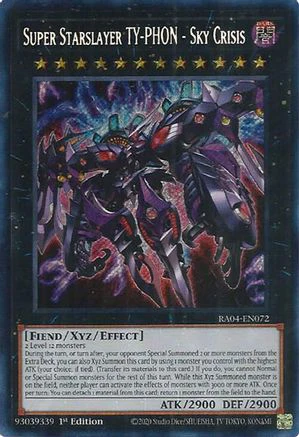 Super Starslayer TY-PHON - Sky Crisis (Secret Rare) (RA04-EN072) - Quarter Century Stampede Secret Rare 1st Edition
