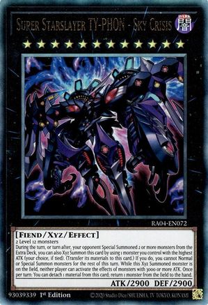 Super Starslayer TY-PHON - Sky Crisis (PUR) (RA04-EN072) - Quarter Century Stampede Prismatic Ultimate Rare 1st Edition