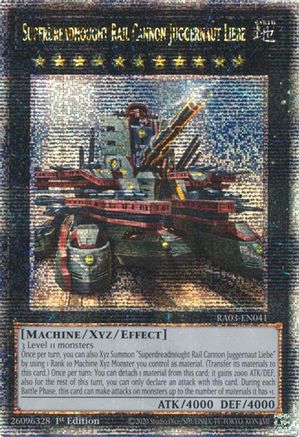 Superdreadnought Rail Cannon Juggernaut Liebe (Alternate Art) (Quarter Century Secret Rare) (RA03-EN041) - Quarter Century Bonanza Quarter Century Secret Rare 1st Edition
