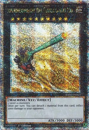Superdreadnought Rail Cannon Gustav Max (Quarter Century Secret Rare) (RA04-EN063) - Quarter Century Stampede Quarter Century Secret Rare 1st Edition