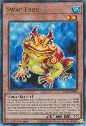 Swap Frog (PUR) (RA03-EN005) - Quarter Century Bonanza Prismatic Ultimate Rare 1st Edition