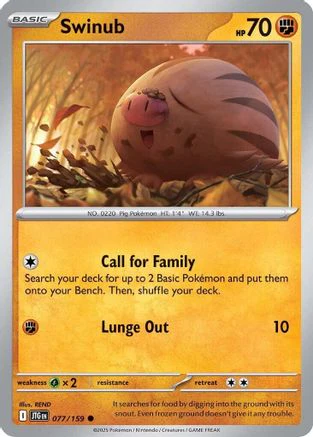 Swinub - 077/159 - Common Reverse Holo