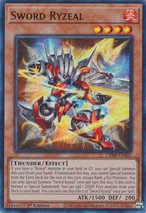 Sword Ryzeal (CRBR-EN001) - Crossover Breakers Ultra Rare 1st Edition
