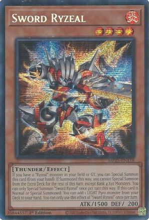 Sword Ryzeal (MP25-EN118) - 2025 Mega-Pack Prismatic Secret Rare 1st Edition