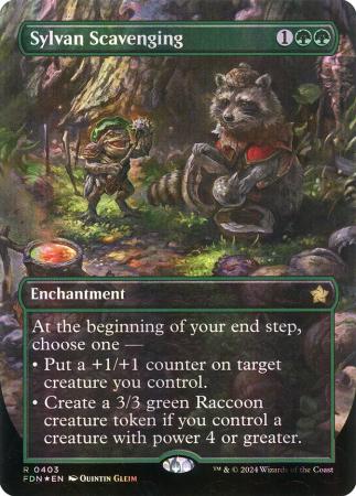 Sylvan Scavenging (Borderless) (Mana Foil) - 0403 - Foil
