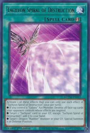 Tachyon Spiral of Destruction (MZTM-EN015) - Maze of the Master Rare 1st Edition