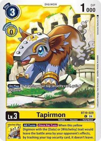 Tapirmon - BT19-029 C - Common