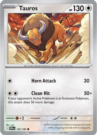 Tauros - 152/182 - Common Reverse Holo