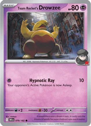 Team Rocket's Drowzee - 079/182 - Common