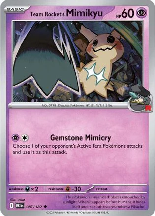 Team Rocket's Mimikyu - 087/182 - Uncommon Reverse Holo
