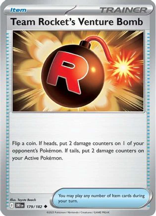 Team Rocket's Venture Bomb - 179/182 - Uncommon Reverse Holo