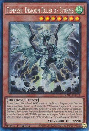 Tempest, Dragon Ruler of Storms (PCR) (RA03-EN011) - Quarter Century Bonanza Prismatic Collector's Rare 1st Edition