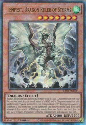 Tempest, Dragon Ruler of Storms (PUR) (RA03-EN011) - Quarter Century Bonanza Prismatic Ultimate Rare 1st Edition