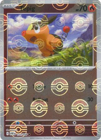 Tepig (Poke Ball Pattern) - 011/086 - Common Reverse Holo