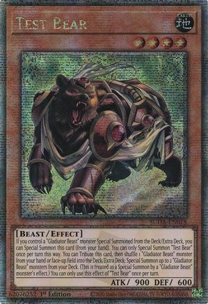 Test Bear (Quarter Century Secret Rare) (SUDA-EN018) - Supreme Darkness Quarter Century Secret Rare 1st Edition
