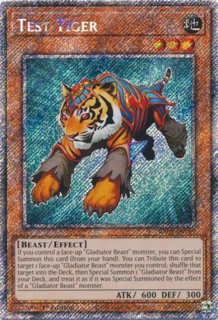 Test Tiger (Platinum Secret Rare) (RA03-EN189) - Quarter Century Bonanza Platinum Secret Rare 1st Edition