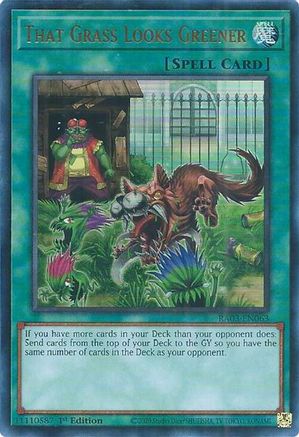 That Grass Looks Greener (UR) (RA03-EN063) - Quarter Century Bonanza Ultra Rare 1st Edition