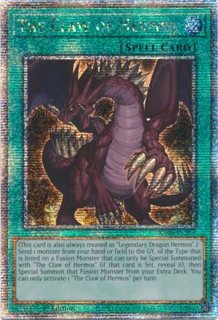 The Claw of Hermos (Quarter Century Secret Rare) (RA04-EN256) - Quarter Century Stampede Quarter Century Secret Rare 1st Edition
