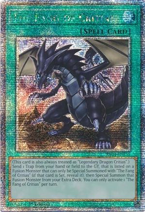 The Fang of Critias (Quarter Century Secret Rare) (RA04-EN255) - Quarter Century Stampede Quarter Century Secret Rare 1st Edition