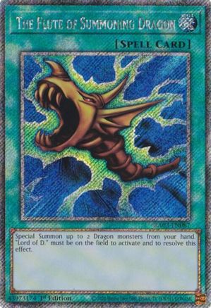 The Flute of Summoning Dragon (Platinum Secret Rare) (RA03-EN087) - Quarter Century Bonanza Platinum Secret Rare 1st Edition