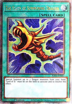 The Flute of Summoning Dragon (Quarter Century Secret Rare) (RA03-EN087) - Quarter Century Bonanza Quarter Century Secret Rare 1st Edition