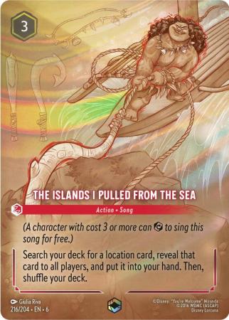 The Islands I Pulled From The Sea (Alternate Art) - 216/204 - Enchanted Holofoil