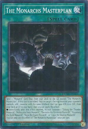 The Monarchs Masterplan (DUAD-EN061) - Duelist's Advance Common / Short Print 1st Edition
