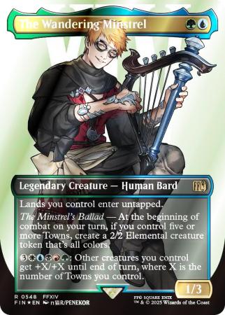 The Wandering Minstrel (Borderless) (Surge Foil) - 0548 - Foil