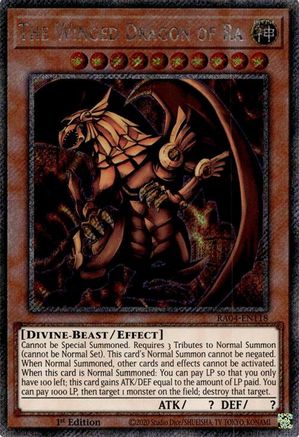 The Winged Dragon of Ra (Platinum Secret Rare) (RA04-EN118) - Quarter Century Stampede Platinum Secret Rare 1st Edition