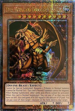 The Winged Dragon of Ra (Quarter Century Secret Rare) (RA04-EN118) - Quarter Century Stampede Quarter Century Secret Rare 1st Edition