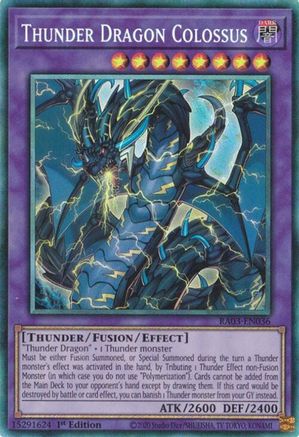 Thunder Dragon Colossus (PCR) (RA03-EN036) - Quarter Century Bonanza Prismatic Collector's Rare 1st Edition