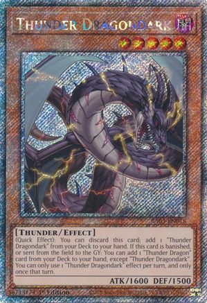 Thunder Dragondark (Platinum Secret Rare) (RA03-EN018) - Quarter Century Bonanza Platinum Secret Rare 1st Edition