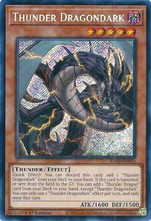 Thunder Dragondark (Secret Rare) (RA03-EN018) - Quarter Century Bonanza Secret Rare 1st Edition