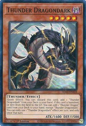 Thunder Dragondark (RA03-EN018) - Quarter Century Bonanza Super Rare 1st Edition