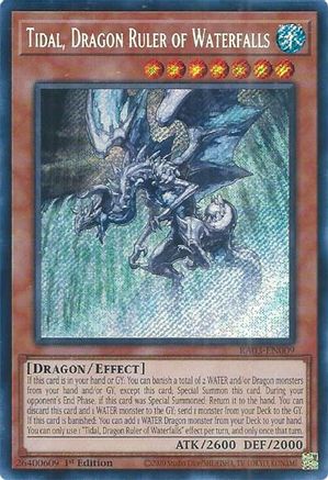 Tidal, Dragon Ruler of Waterfalls (Secret Rare) (RA03-EN009) - Quarter Century Bonanza Secret Rare 1st Edition