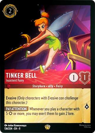 Tinker Bell - Insistent Fairy - 136/204 - Legendary Cold Foil