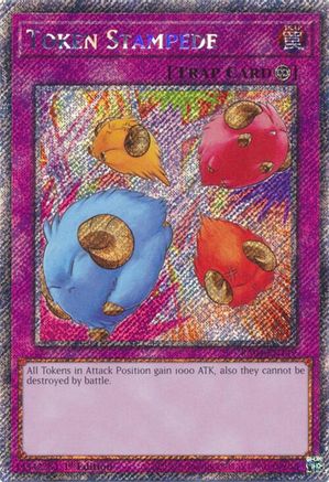 Token Stampede (Platinum Secret Rare) (RA04-EN149) - Quarter Century Stampede Platinum Secret Rare 1st Edition